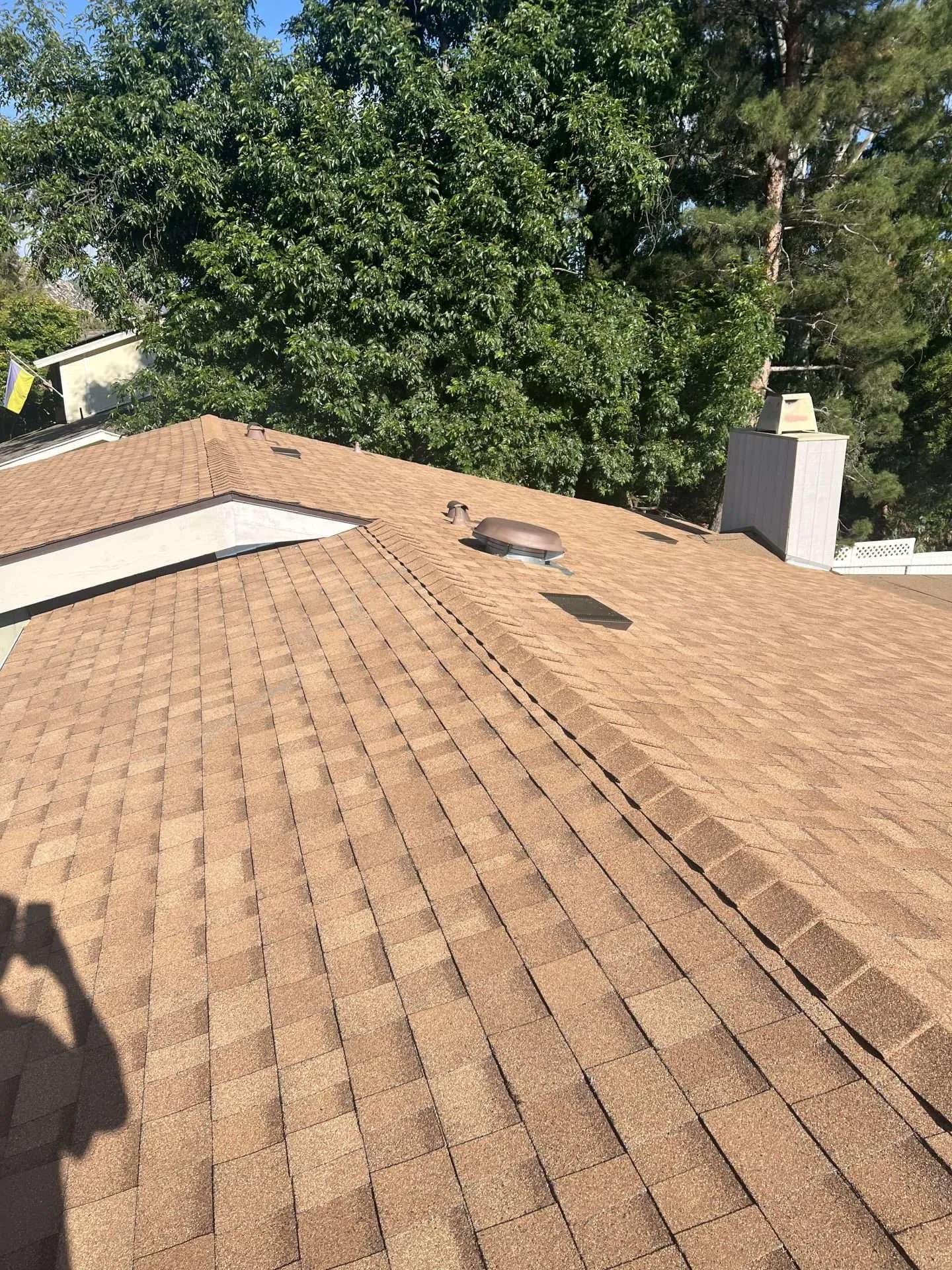 Completed residential roofing project